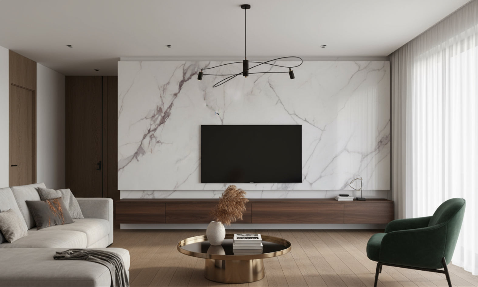 Marmorweiß PVC-Wandpaneel