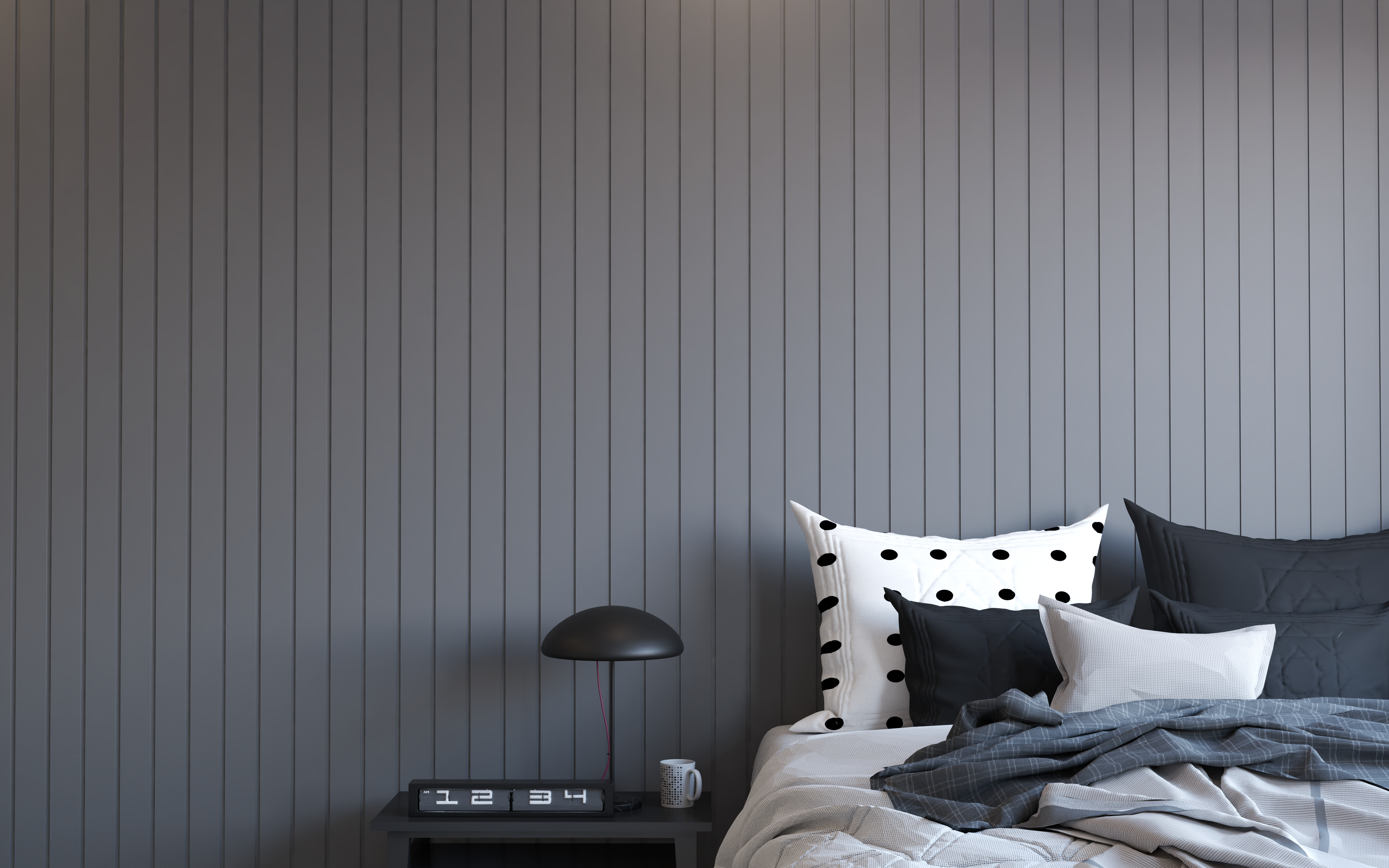 Dunkelgrau | WP15 | 3D-Wandpaneel