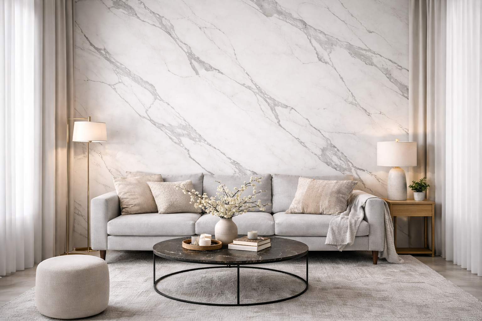 Grau-Weiß PVC-Wandpaneel