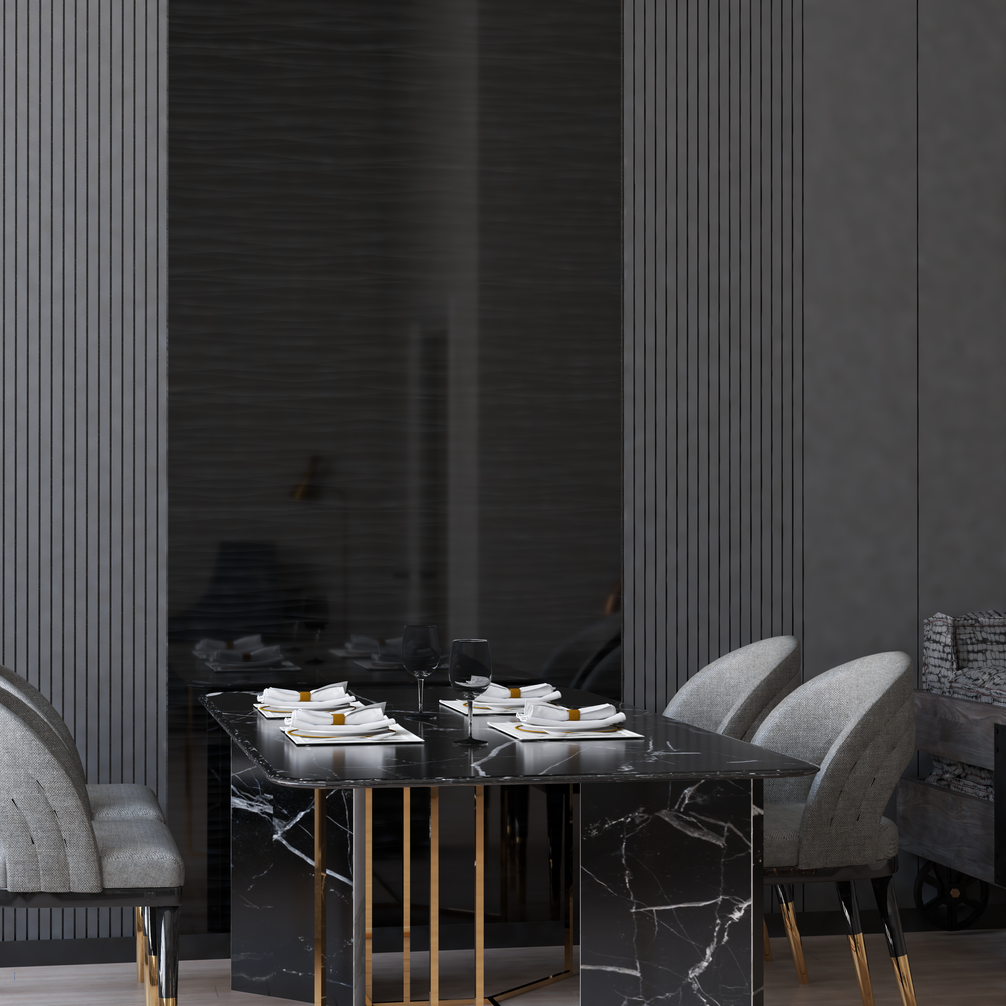 Carbon Wave - Flat Wall Panel