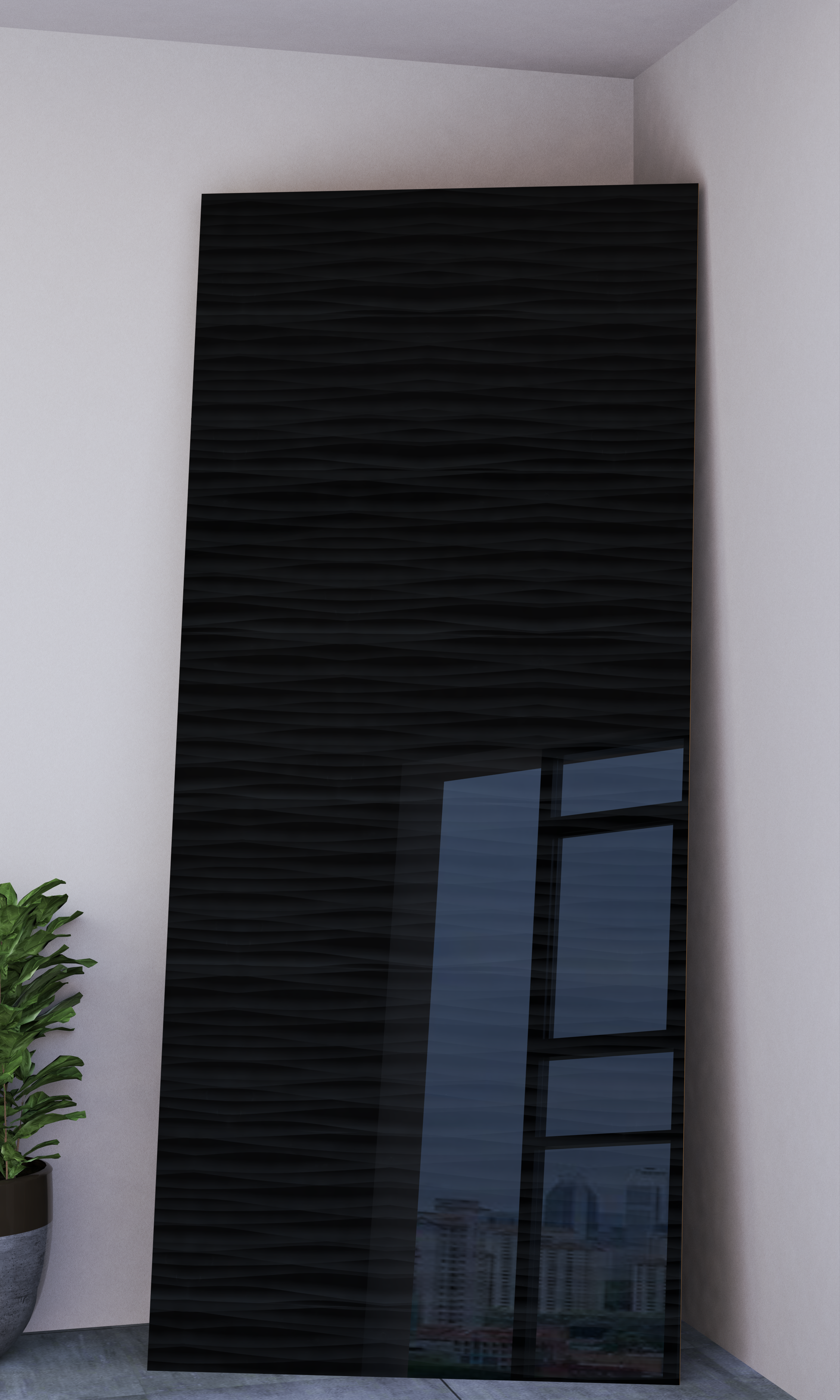 Carbon Wave - Flat Wall Panel