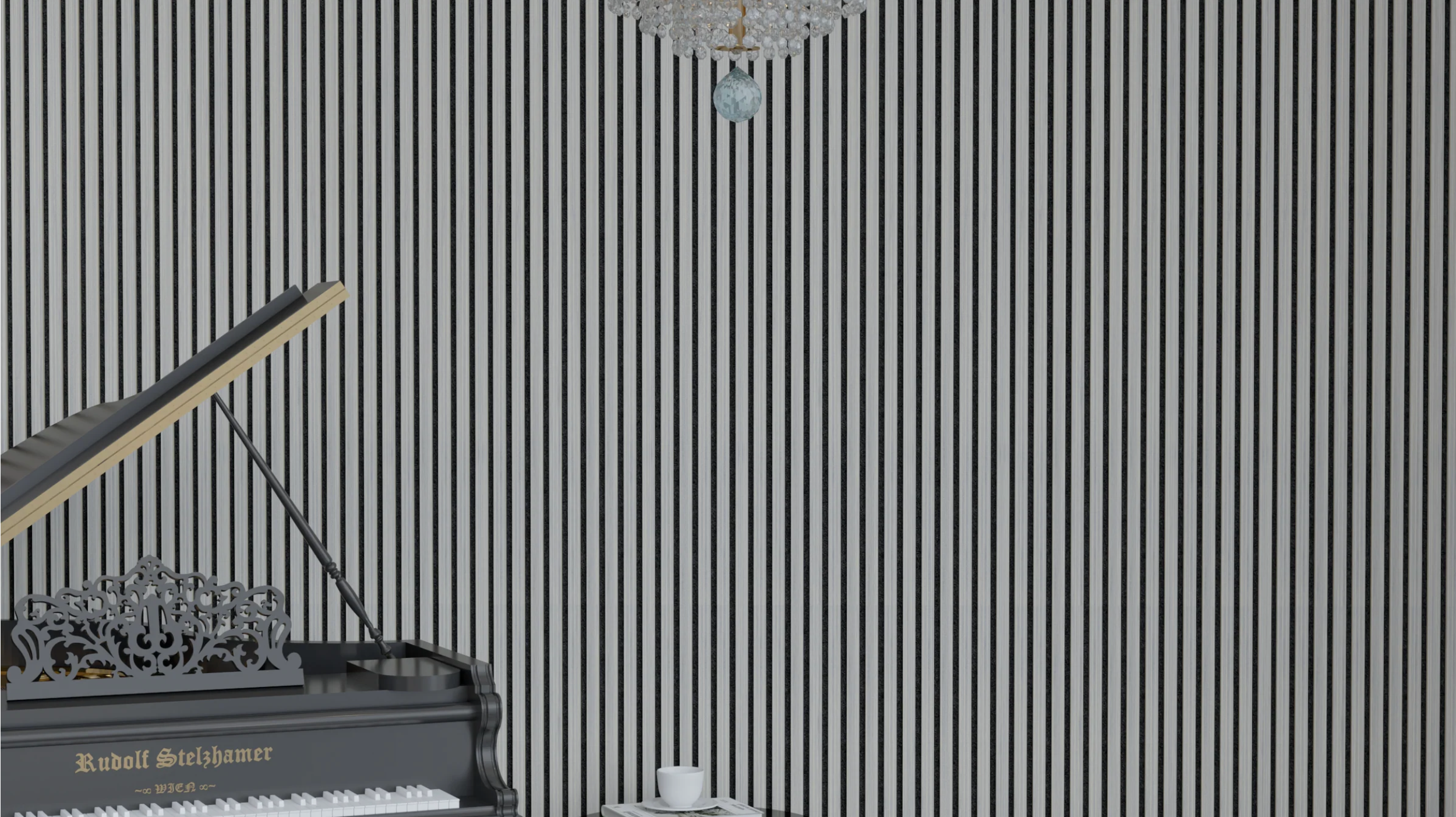 Gray Line Bamboo | Essential | Acoustic Wall Panel