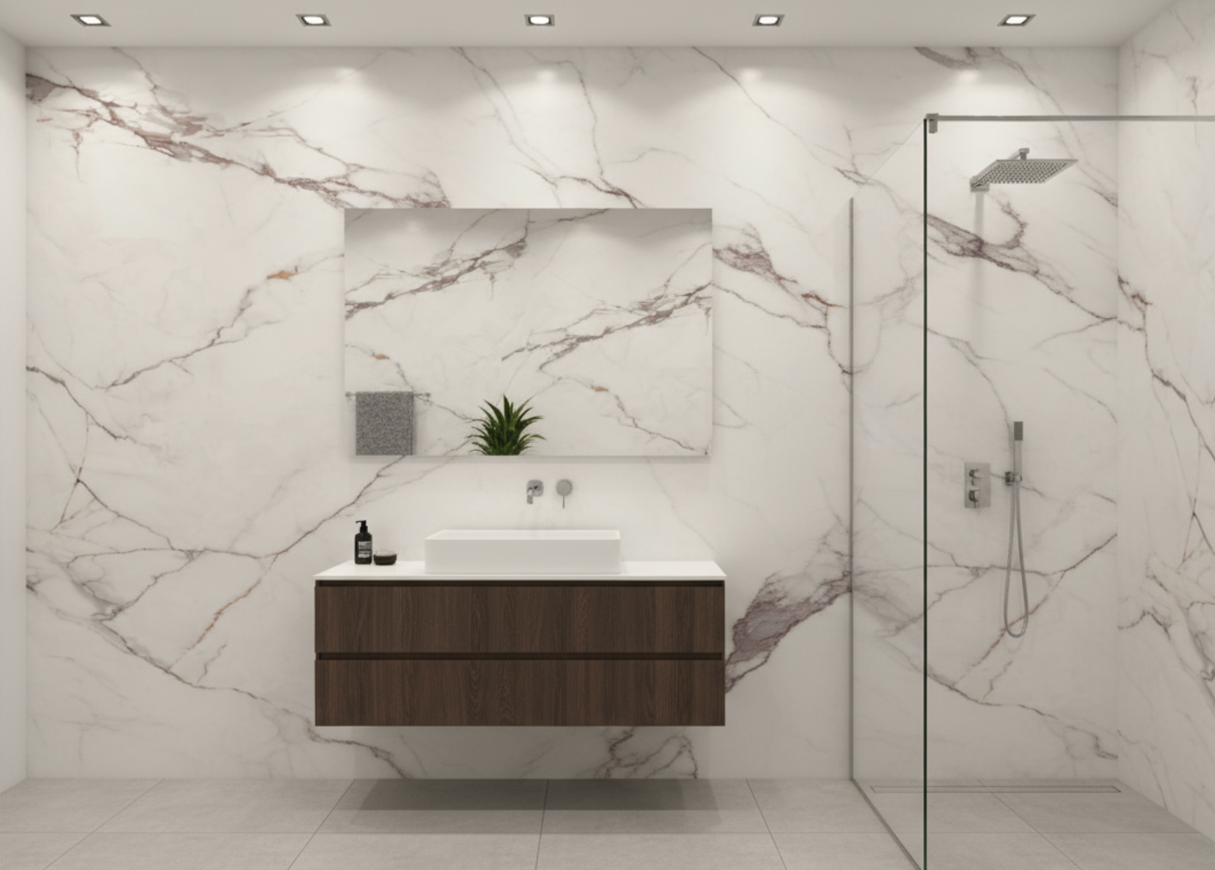 Marmorweiß PVC-Wandpaneel