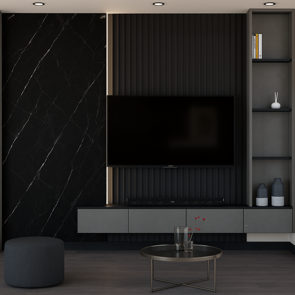 Schwarz&Gold PVC-Wandpaneel