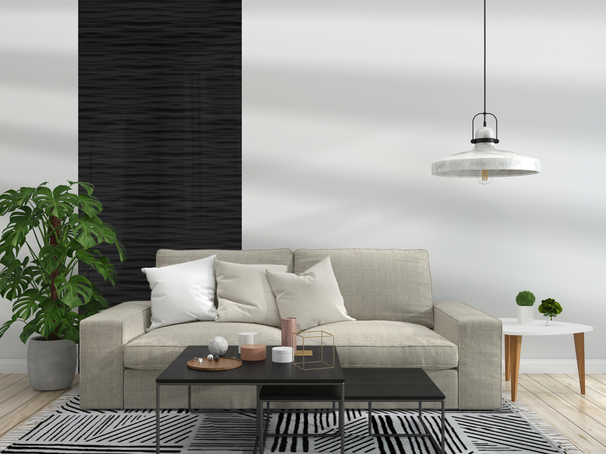 Carbon Wave - Flat Wall Panel