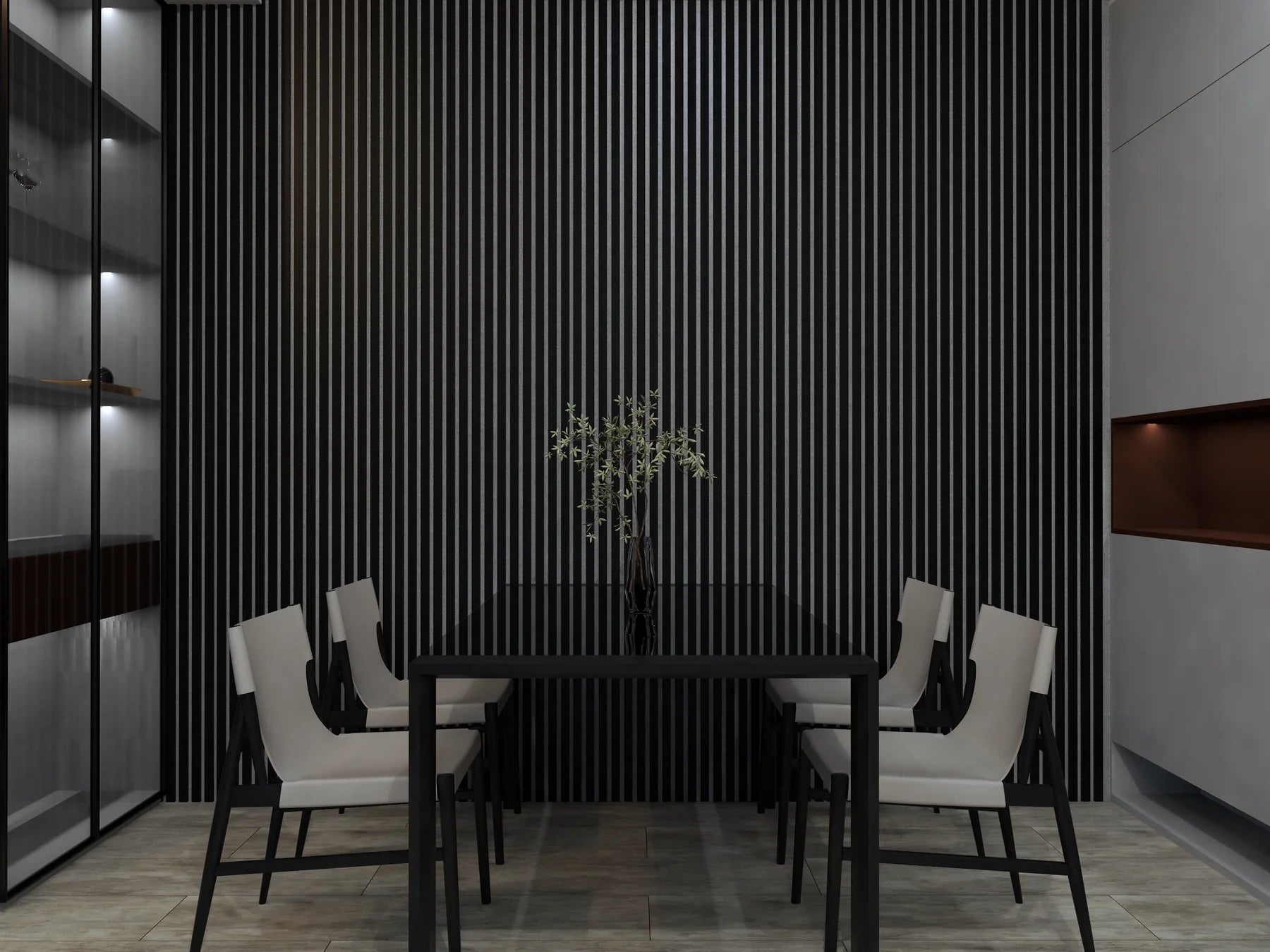 Matte Black | Acoustic Wall Panel (Gray Felt)
