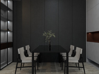 Matte Black | Acoustic Wall Panel (Gray Felt)